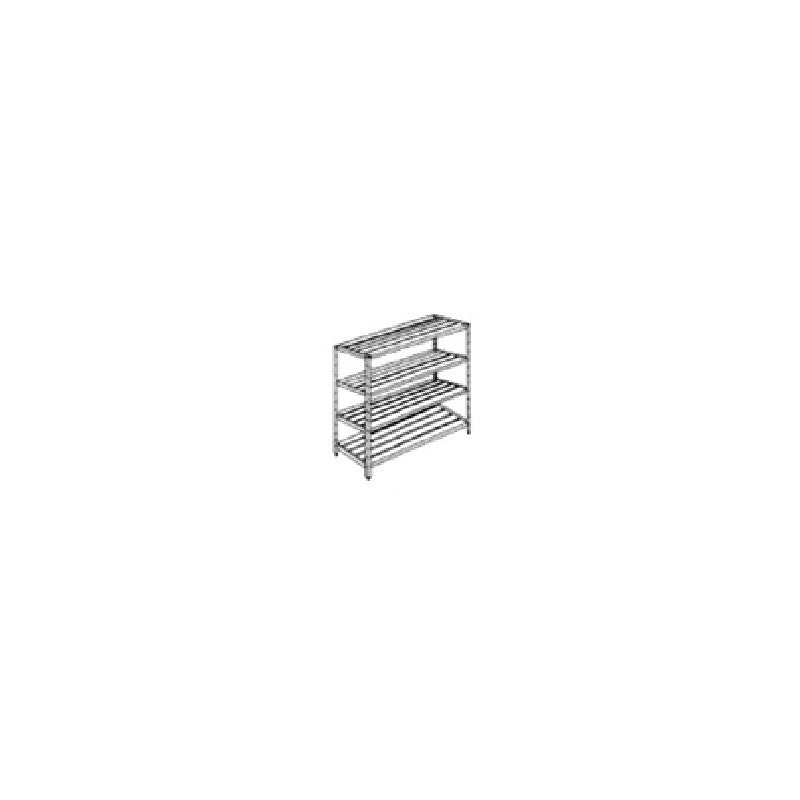 Elite World, Stainless Steel 304 Chrome Wire Shelves, 4 Shelves, 530mm Height