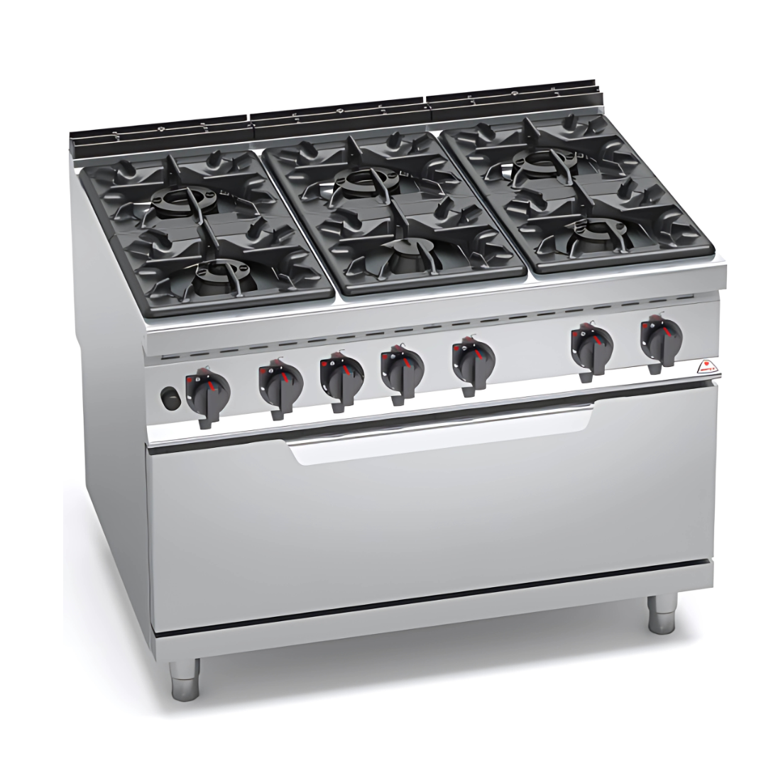 Berto's G9F6+T 6 Burners Gas Range With Gas Oven