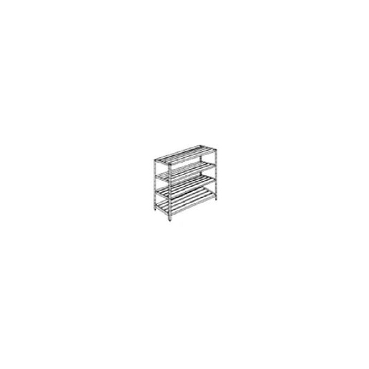 Elite World, Stainless Steel 304 Chrome Wire Shelves, 4 Shelves, 530mm Height