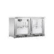 Elite World NT-900FS, Bar Counter Beverage Cabinet Refrigerator, Silver, 2 Doors