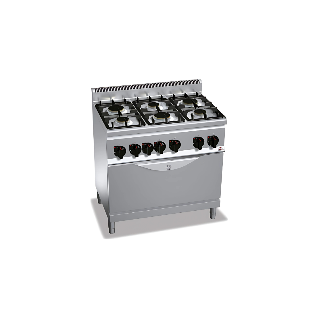 Berto's G6F6+T 6 Burners Gas Range With Oven